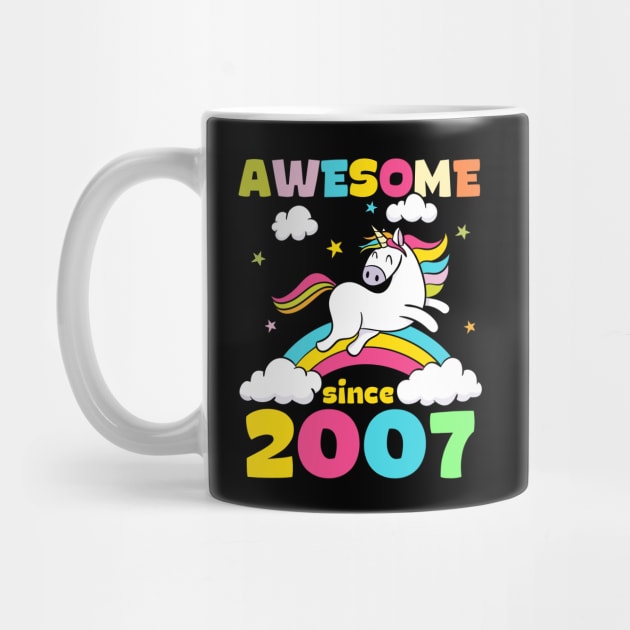 Cute Awesome Unicorn Since 2007 Funny Gift by saugiohoc994